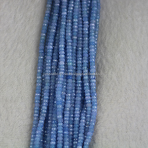 ลูกปัดหยกธรรมชาติพลอยเต็มสาระรอบหลวมสีฟ้าลูกปัดแฟชั่นเครื่องประดับสร้อยคอสร้อยข้อมือผู้หญิง - Product Image 2