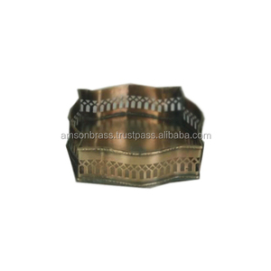 Eco-Friendly Custom Size <b>Table</b> Decorative Metal Brass Tray for Home Hotel Restaurant Use - Product Image 3