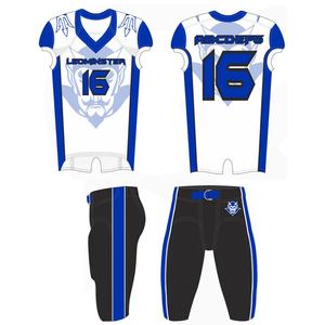 Camiseta y conjuntos cortos de fútbol americano al por mayor, servicio OEM, ropa de fútbol americano impresa por sublimación personalizada - Product Image 4