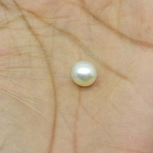 Précieuse perle naturelle de la mer du Sud 10mm cabine ronde 5.6 Cts pierre précieuse en vrac pour bijoux - Product Image 3