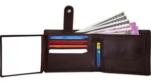 <b>RFID</b> Blocking Technology Genuine Leather with 8 Card Pockets <b>Men's</b> <b>Wallet</b> - Product Image 2