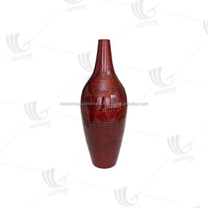 Florero de bambú lacado para decoración del hogar, alta calidad - Product Image 6