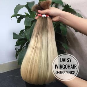 Pelo liso Rubio virgen de alta calidad del vendedor superior de la nueva llegada pelo sintético de grado 9A Remy humano vietnamita nuevo a granel - Product Image 3