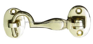 OMG Industries BRASS <b>DOOR</b> <b>HOOK</b> Window Sliding <b>Door</b> <b>Latch</b> Cabin <b>Hook</b> and Eye <b>Latch</b> Lock Shed Gate <b>Door</b> Catch Silent Holder - Product Image 4