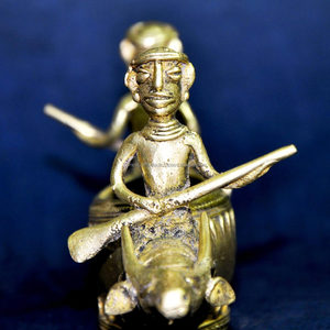 Power play-escultura de aleación de metal, bote de dos cabezas, bronce - Product Image 4