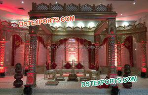 Haveli Style traditionnel FRP mariage indien Mandap ensemble usage domestique décoratif fer fibre fêtes mariages fabricant direct états-unis - Product Image 6