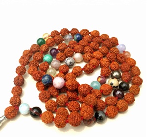 Top Quality Rudraksha Knotted 108 Buddhist Prayer Beads Mala <b>Necklace</b> <b>Crystal</b> <b>Healing</b> Stones Piedras Naturales - Product Image 6