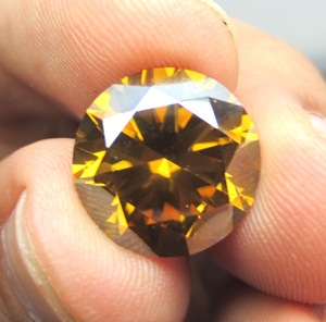 รอบที่ยอดเยี่ยมตัดหิน Moissanite สีเหลืองในราคาต่ำสุด - Product Image 2