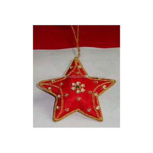 Zari Embroidery Christmas Beautiful Hinging Ornament - Product Image 1