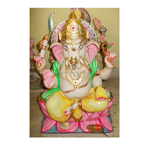 Naturel Marbre Seigneur Ganesh Statue - Product Image 1