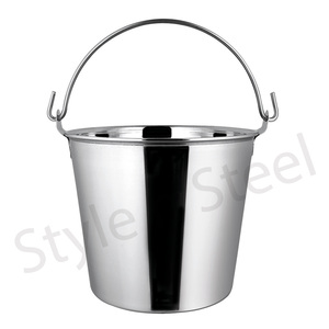 Cubo DE AGUA DE ACERO INOXIDABLE Utensilios de cocina de acero Cubo de agua de metal de 8L Acero inoxidable para venta al por mayor - Product Image 1
