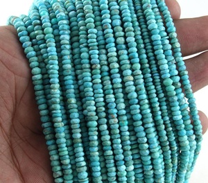 Cuentas facetadas para fabricación de joyas, piedra preciosa Natural de color turquesa, de 1 hilo, 13" - Product Image 2