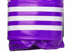 อุปกรณ์ต่อยมวยทำจากหนัง,อุปกรณ์ทำมือสำหรับต่อยมวยทำจากหนังสีม่วงมีลายเส้นสีขาวด้วยมือสำหรับฝึก MMA Rukavice - Product Image 5