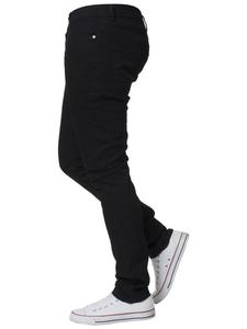 Pantalones de mezclilla elegantes e informales para hombre, de algodón, de calidad estándar, holgados y duraderos, ajustados, Color oscuro - Product Image 3