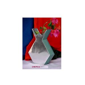 Florero de aluminio y metal plateado con espejo pulido para artículos de decoración del hogar - Product Image 1