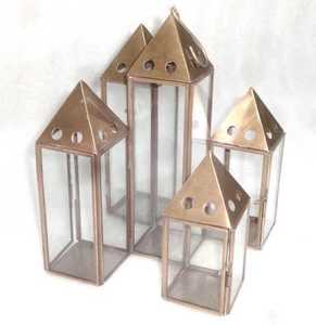 New Christmas Decorative New Design Filigree Candle Lantern with Glass - Product Image 1