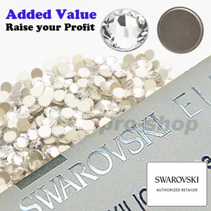 100% элементы Swarovski Кристально чистые оптом Плоская спинка без исправлений Стразы Оптовые продажи