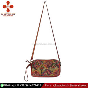 Manufacturer Indian Handmade Vintage Kantha Printed Sari Clutch - Product Image 1