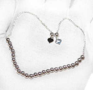 Bracelet vintage en argent sterling massif 925 chaîne en forme de cœur de créateur de haute qualité pour les mariages et les fêtes cadeaux de bijoux en gros - Product Image 2