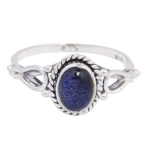 แหวนพลอยสีฟ้ารูปดอกทานตะวัน925แฟชั่นใหม่แหวนเงินสเตอร์ลิงเครื่องประดับประณีตแหวน Vermeil นิรันดร์จากผู้ผลิตชั้นนำ - Product Image 1