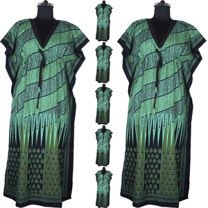 Vestido musulmán al por mayor de alta calidad para mujeres Kaftan largo 2025 vestido bloque de mano impreso Dashiki tradicional africano asequible - Product Image 1