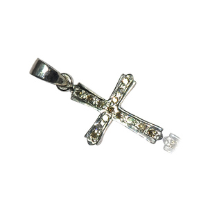 จี้เพชรธรรมชาติขนาดเล็ก925จี้ไม้กางเขนศักดิ์สิทธิ์เงินสเตอร์ลิงประดับจี้ชุบเงินจี้แฟชั่นสำหรับทุกเพศ - Product Image 2
