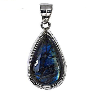 Pendentif pierre précieuse Labradorite naturelle pierre taillée à facettes en forme de poire pour la fabrication de bijoux argent pour cadeau - Product Image 2