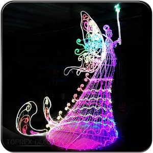 Figurines <span class=keywords><strong>de</strong></span> Noël décoratives Toprex Holiday Led Motif Lighted Angel Wing, motif 3D, lumières <span class=keywords><strong>de</strong></span> corde LED, <span class=keywords><strong>ange</strong></span> <span class=keywords><strong>de</strong></span> Noël avec trompette - Product Image 3