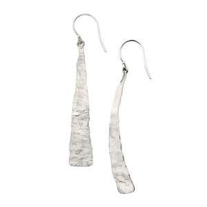 Increíbles pendientes largos de Plata de Ley 925 para mujeres hermosas, pendientes de plata de sirena lisos hechos a mano, joyería - Product Image 1