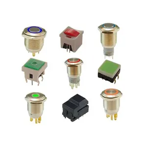 2 4 6 Pin Mini Kleine Metalen Led Vergrendeling Reset Waterdichte Drukknop 12V 24V 12Mm aan Uit Drukknop