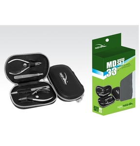 Professionnel En Acier Inoxydable manucure ensemble avec étui en cuir MD-33 (pinces à cuticules, pince à ongles, pince à épiler, lime à ongles) - Product Image 5