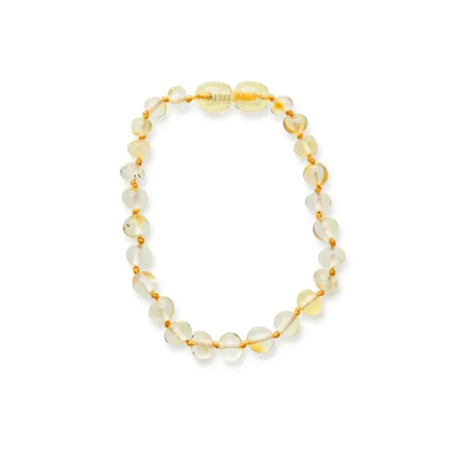 Baltic Amber Adult Bracelet polierte Perlen im Barockstil Zitronen farbe aus dem Real Natural Baltic Amber