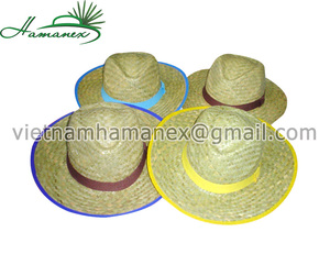 Sombrero de fiesta de nuevo estilo-Sombrero de paja de vaquero de hoja de palma colorido con accesorio de cuerda de color - Product Image 2
