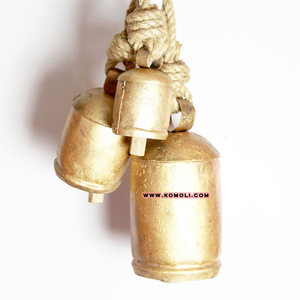 Campanas de Vaca Pequeñas de Metal, Campanas Rústicas de Hierro, Campanas Indias Talla - Product Image 6