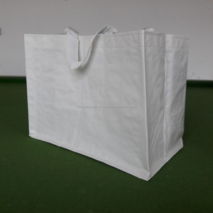 Sacs de courses en PP tissé avec couleur personnalisée, construction en tuyau en U, poignées en sangle PP, 42 cm x 35 cm x 20 cm - Product Image 2