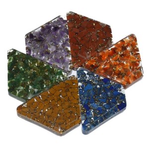 <b>Orgonite</b> Trapezoid Chakra Set Suppliers for Healing From Crystal Export Mascot Style Healing Products - Product Image 1