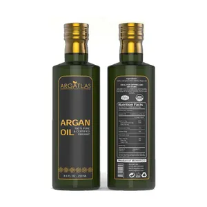 Certificato Culinary Olio di Argan dal Marocco in 250 ml di Imballaggio