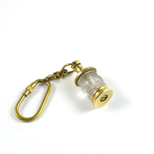 Antique Vintage Mini Laiton Métal Huile Lanterne Porte-clés Nautique Cuivre Finition Petite Boucle Mousquetons Promotionnels pour Voiture Maison - Product Image 2