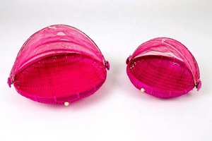 ตะกร้าไม้ไผ่อเนกประสงค์และทนทานของเวียดนามพร้อมรูปทรงกลมตาข่ายสำหรับใช้ในบ้านหรือสำนักงาน - Product Image 5