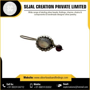 Boucle d'oreille en pierres précieuses de vente chaude | Boucle d'oreille en argent sterling léger en gros - Product Image 6