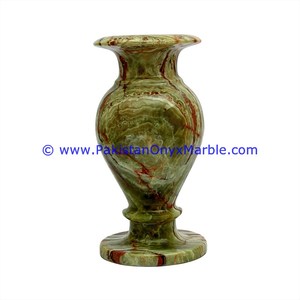 Vases à fleurs en marbre onyx vert foncé - Product Image 2