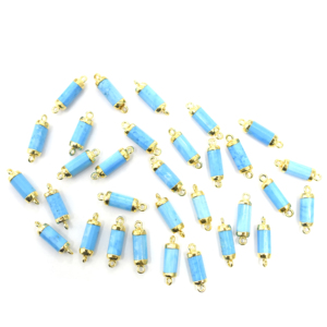 Howlite — connecteur plaqué or 18 à 20 MM avec Tube d'amortisseur, 10 pièces - Product Image 2