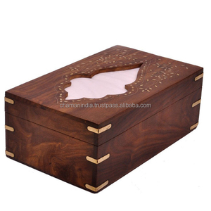 Caja de pañuelos de madera, soporte - Product Image 1