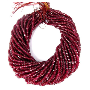 Cuentas Redondas Facetadas de Granate Rojo Natural de 3 a 5 mm para la Fabricación de Joyas - Product Image 2