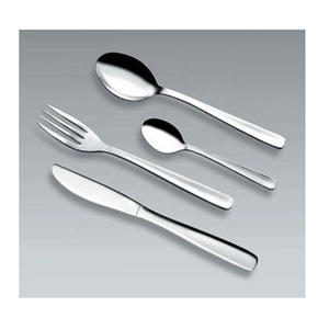 Juego de cubiertos de metal con acabado plateado que incluye cuchillo, cuchara, tenedor, juego de cubiertos hechos a mano de alta calidad a un precio razonable - Product Image 1