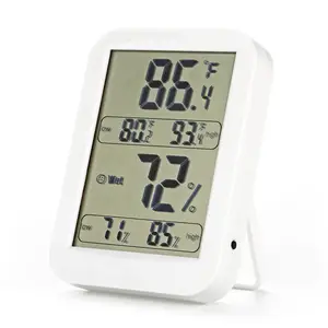 2023 Pabrik Harga Terbaik Suhu Minimum Maksimum Dalam Ruangan Termometer Maks Min Kelembaban Meter LCD Dipasang Di Dinding Hygrometer