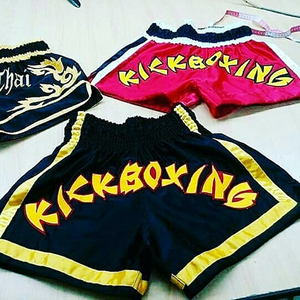 Venta al por mayor de la fábrica liso elástico lucha Mma Boxeo Muay Thai artes marciales lucha cortos Plus tamaño - Product Image 5