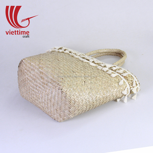 Bolso de mano de algas marinas abierto para mujer, accesorio de moda de verano al por mayor - Product Image 3