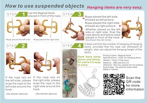 Corde et crochet magique, sans fil pour suspendre toutes les choses, utilisation possible avec crochet magique et très stable Crochet de camping en plein air produit - Product Image 6