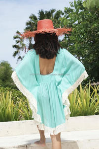 คอลเลคชั่น2019เดรสคาฟตันปักลายสไตล์โบฮีเมียนหลากสีสุดสวยชุดคลุมลำลองสำหรับใส่ในรีสอร์ท - Product Image 3